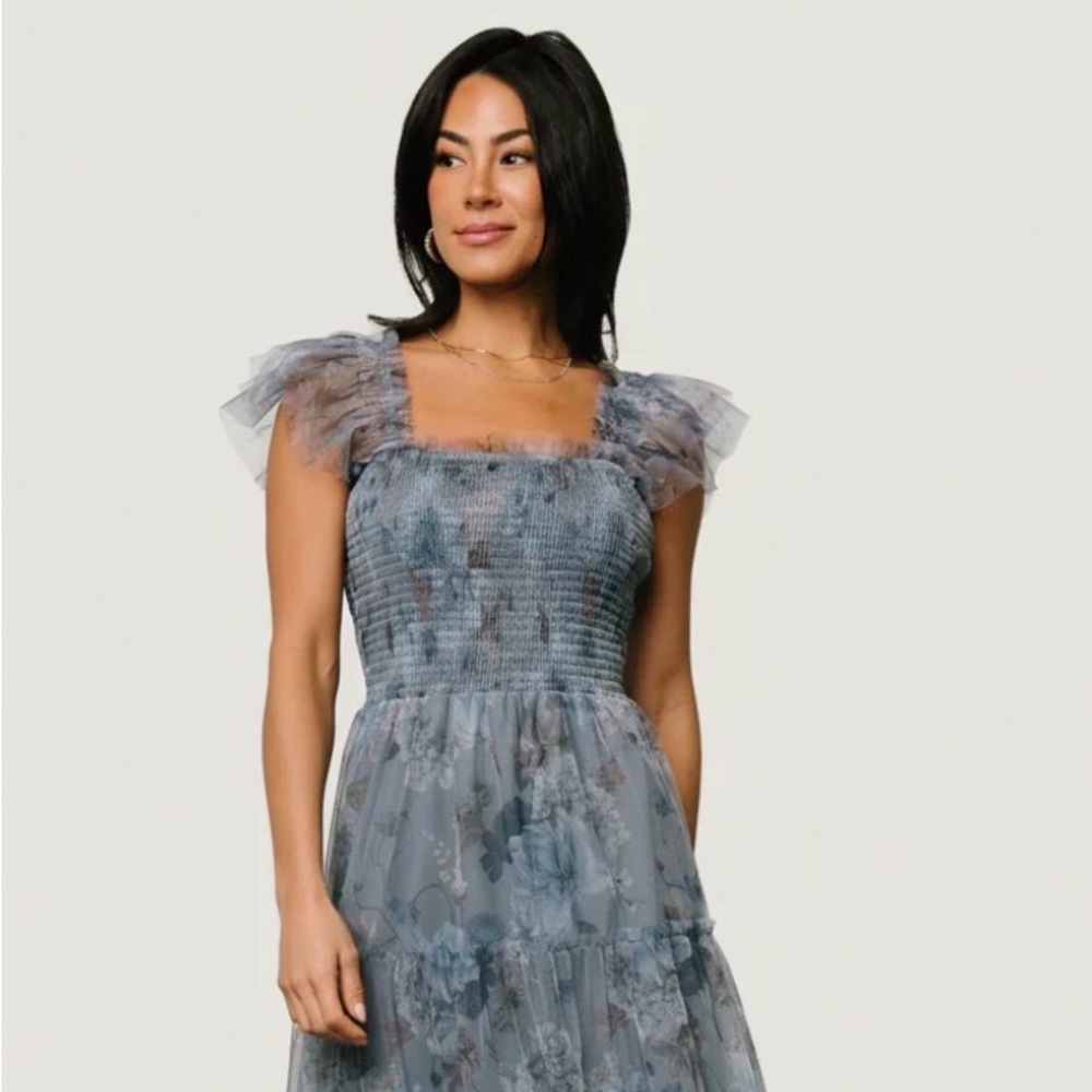 Baltic Born Clementine Tulle Dress Dusty Blue XL